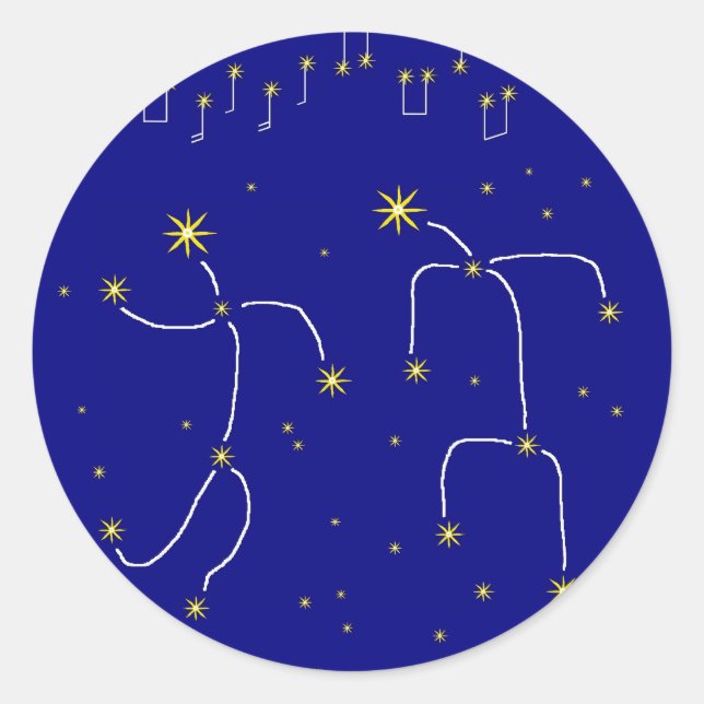 Adesivo Redondo Star Dance (Frente)