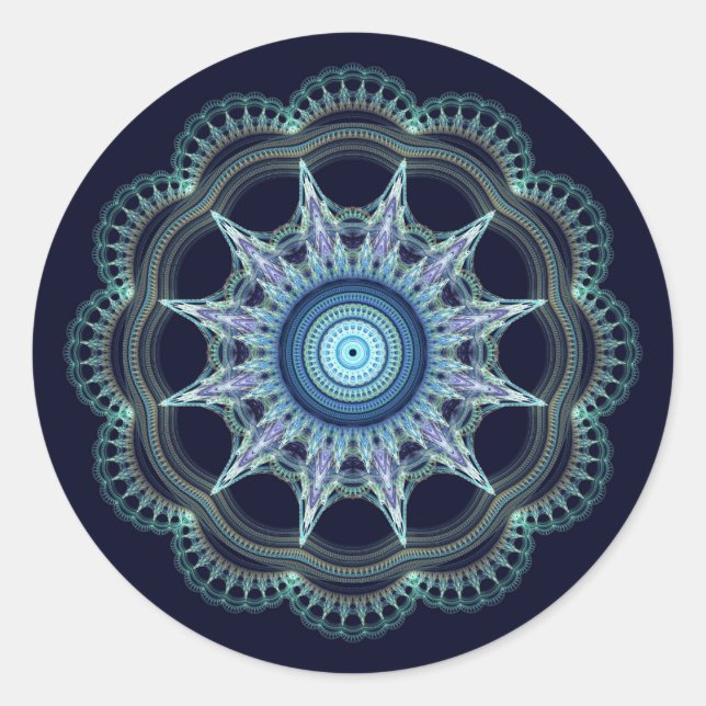 Adesivo Redondo Star Mandala (Frente)