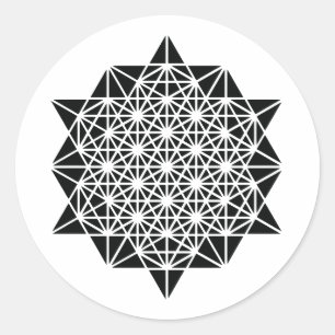 Adesivo Redondo Star of Creative Space Time Mandala
