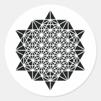 Adesivo Redondo Star of Creative Space Time Mandala