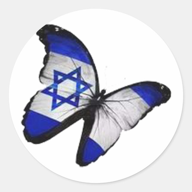 Adesivo Redondo Star of David Butterfly (Frente)