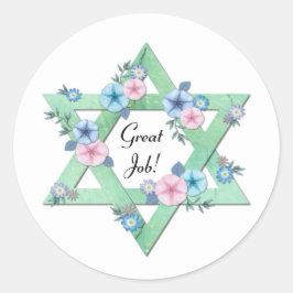 Adesivo Redondo Star of David Job Classic Round Sticker