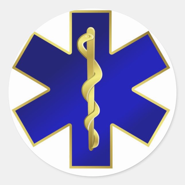 Adesivo Redondo Star of Life Sticker (Frente)