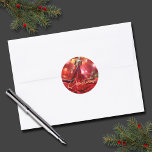 Adesivo Redondo Star Ornament Christmas Small<br><div class="desc">Pequenos adesivos redondos personalizados apresentam um lindo ornamento de árvore de Natal de estrela vermelha e as palavras "Feliz Natal". Perfeito para selos de envelope,  favoritos para festas e muito mais. Também disponível como adesivo de 3". CORRESPONDENTE a itens na nossa coleção.</div>
