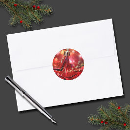 Adesivo Redondo Star Ornament Christmas Small