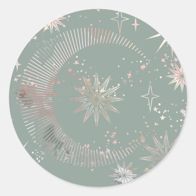 Adesivo Redondo Starburst Verde (Frente)