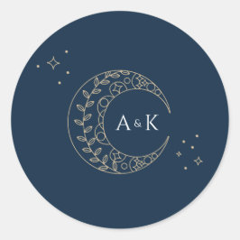 Adesivo Redondo Stardust Monograma Wedding