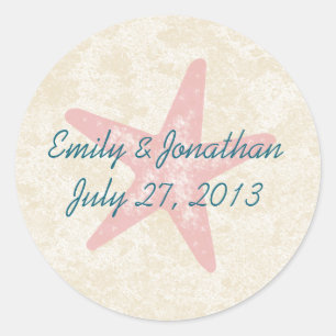 Adesivo Redondo Starfish Beach