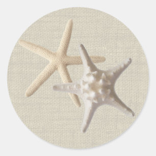 Adesivo Redondo Starfish & Burlap