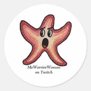 Adesivo Redondo Starfish chocado, MmeWarriorWoman no Twitch