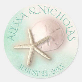 Adesivo Redondo Starfish e Dólar de Areia