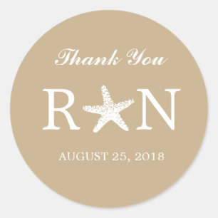 Adesivo Redondo Starfish Graceful Casamento