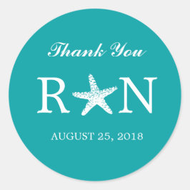 Adesivo Redondo Starfish Graceful | Casamento