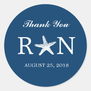 Adesivo Redondo Starfish Graceful   Casamento