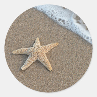 Adesivo Redondo Starfish perto da praia