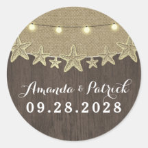 Starfish Rustic Lights Beach Weding Favor