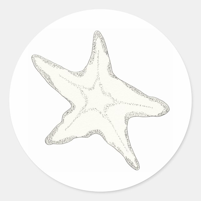 Adesivo Redondo Starfish Sticker (Frente)