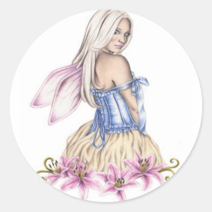Adesivo Redondo Stargazer Fairy Sticker