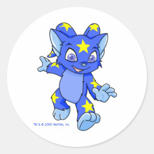 Adesivo Redondo Starry Acara empolgado