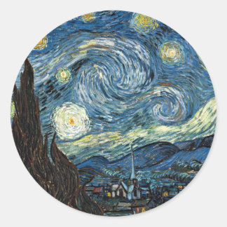 Adesivo Redondo Starry Night