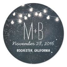 Starry Night and String Lights Wedding