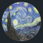 Adesivo Redondo Starry Night Por Vincent Van Gogh 1889<br><div class="desc">Tanto quanto sei,  estas imagens estão em dominio público e acreditam ser livres de usar sem restrições nos EUA. 
 Por favor,  entre em contato comigo se você descobrir que nenhuma dessas imagens está no Dominio público.</div>