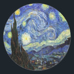 Adesivo Redondo Starry Night Por Vincent Van Gogh 1889<br><div class="desc">Tanto quanto sei, estas imagens estão em dominio público e acreditam ser livres de usar sem restrições nos EUA. Por favor, entre em contato comigo se você descobrir que qualquer uma dessas imagens não está no Dominio público.</div>