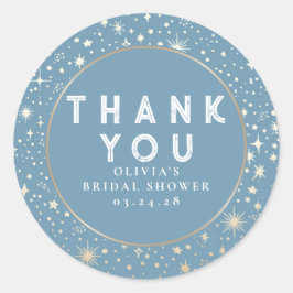 Adesivo Redondo Starry Night Sky Celestial Obrigado