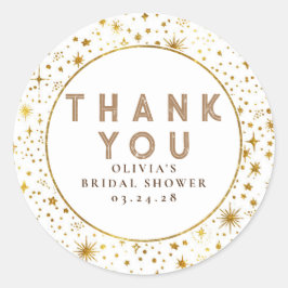 Adesivo Redondo Starry Night Sky Celestial Obrigado