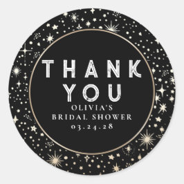 Adesivo Redondo Starry Night Sky Celestial Obrigado