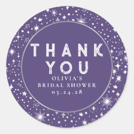 Adesivo Redondo Starry Night Sky Celestial Obrigado