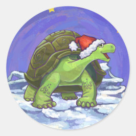 Adesivo Redondo Starry Night Tortoise Natal