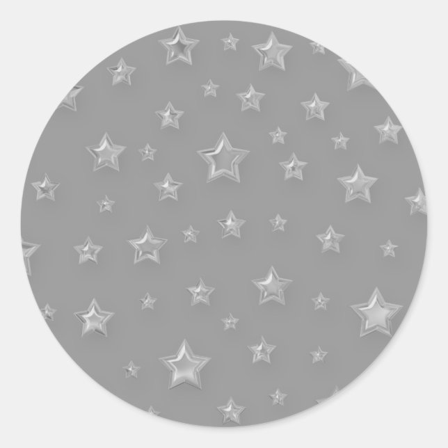 Adesivo Redondo Starry Silver Sticker (Frente)