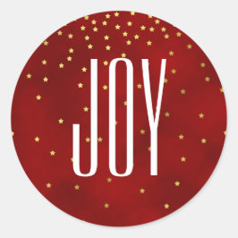 Adesivo Redondo Stars and Joy Christmas Stickers