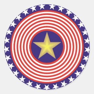 Adesivo Redondo Stars and Strike Sticker