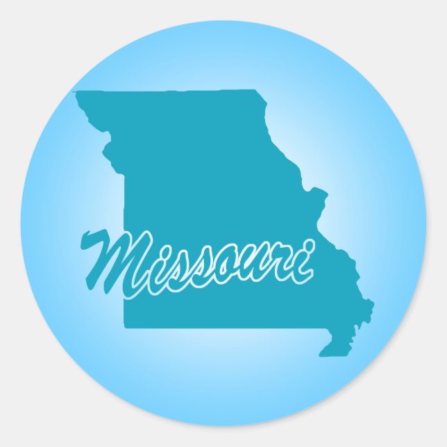 Adesivo Redondo State Missouri (Frente)