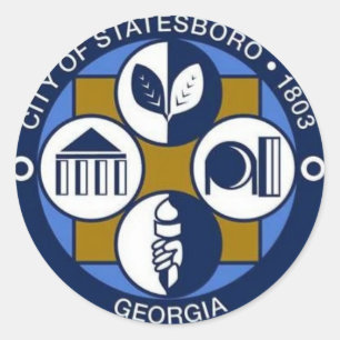 Adesivo Redondo Statesboro, Georgia Seal