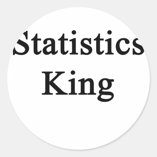 Adesivo Redondo Statistics King (Frente)