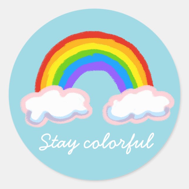 Adesivo Redondo Stay colorful (Frente)