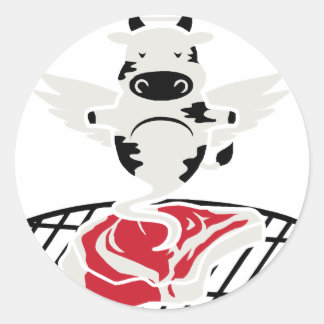 Adesivo Redondo Steak Angel