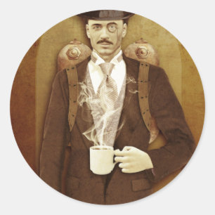 ADESIVO REDONDO STEAMPUNK