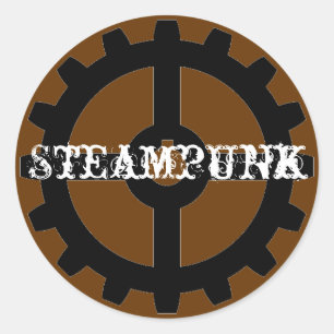 Adesivo Redondo Steampunk