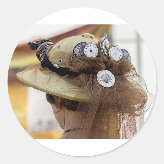 Adesivo Redondo Steampunk (Frente)