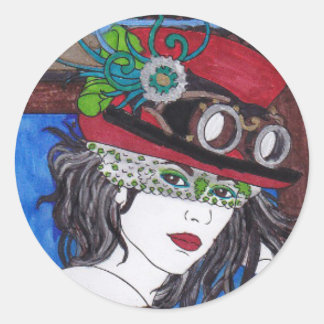 Adesivo Redondo Steampunk 09 Round Sticker