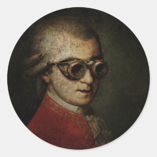 Adesivo Redondo Steampunk Mozart