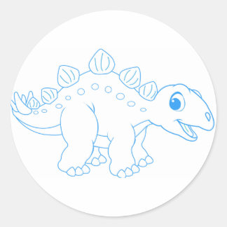 Adesivo Redondo Stegosaurus Sticker