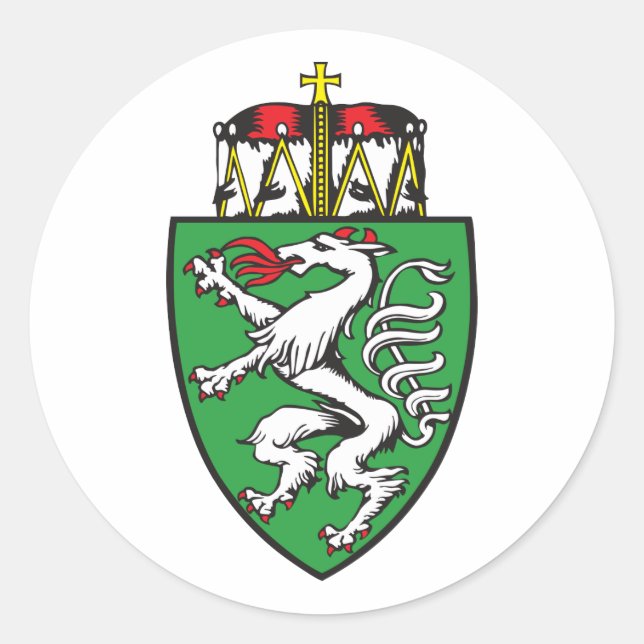 Adesivo Redondo Steiermark, Áustria (Frente)