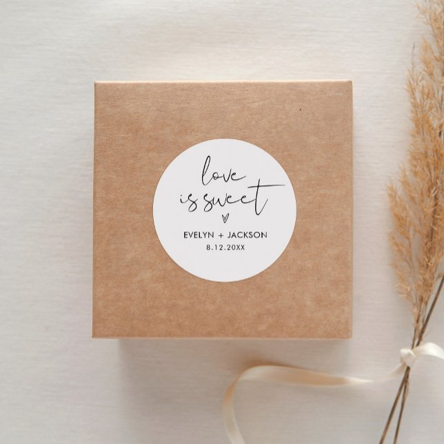 Adesivo Redondo STELLA Love is Sweet Favor 1,5" (folha de 20) (Criador carregado)