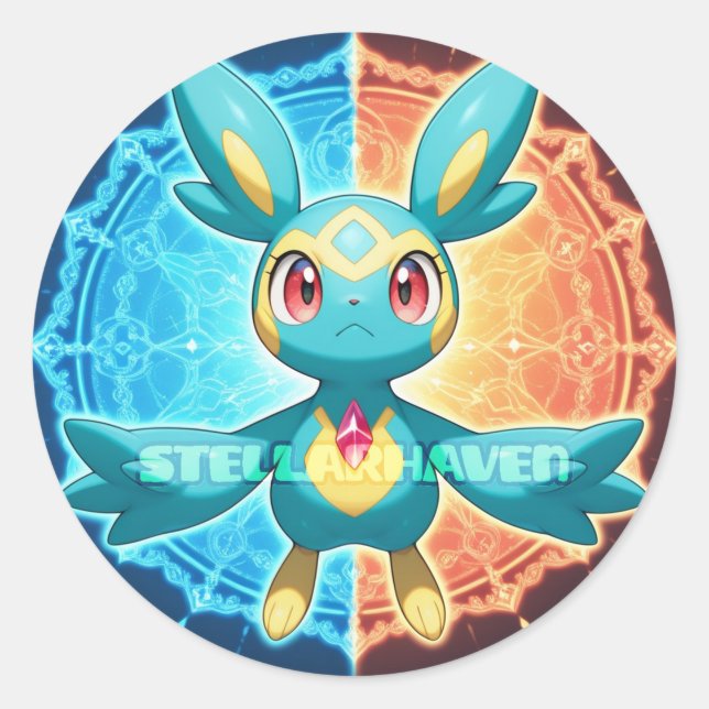 Adesivo Redondo StellarHaven - Yova Sticker 01 (Frente)