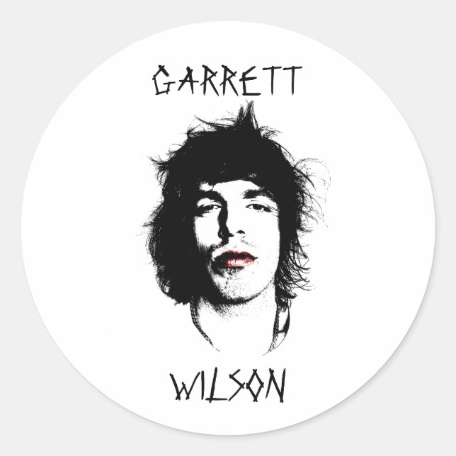 Adesivo Redondo Stencil Garrett Wilson Sticker (Frente)